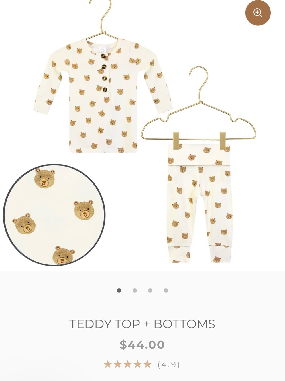 Lou Lou & company Teddy Top + Bottoms